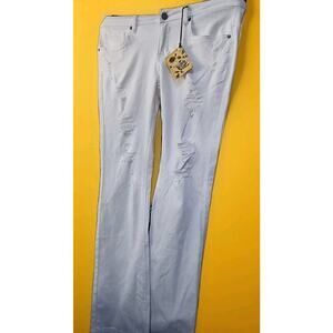 Hybrid & Company White Straight Leg Skinny Jeans Women’s Size 7 New A97 NWT